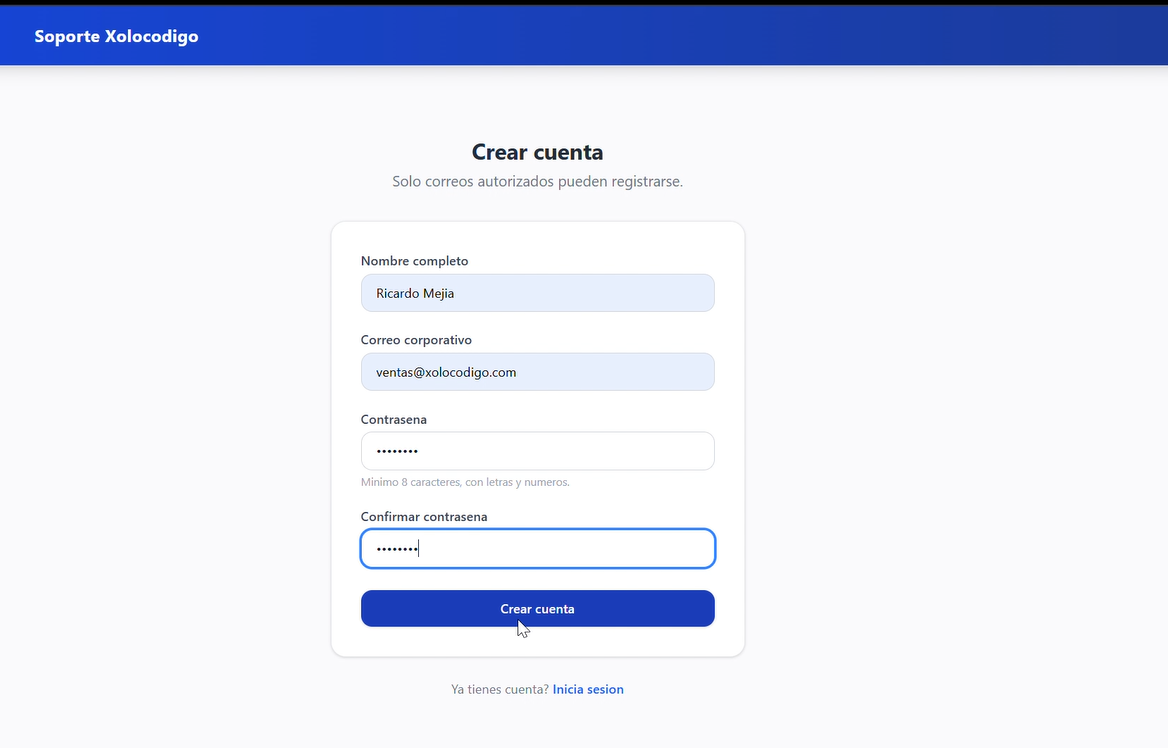 Paso 3: Haz clic en "Crear cuenta"