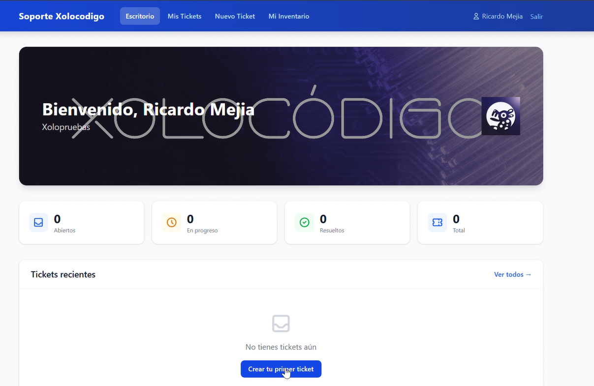 Paso 7: Haz clic en "Crear tu primer ticket"